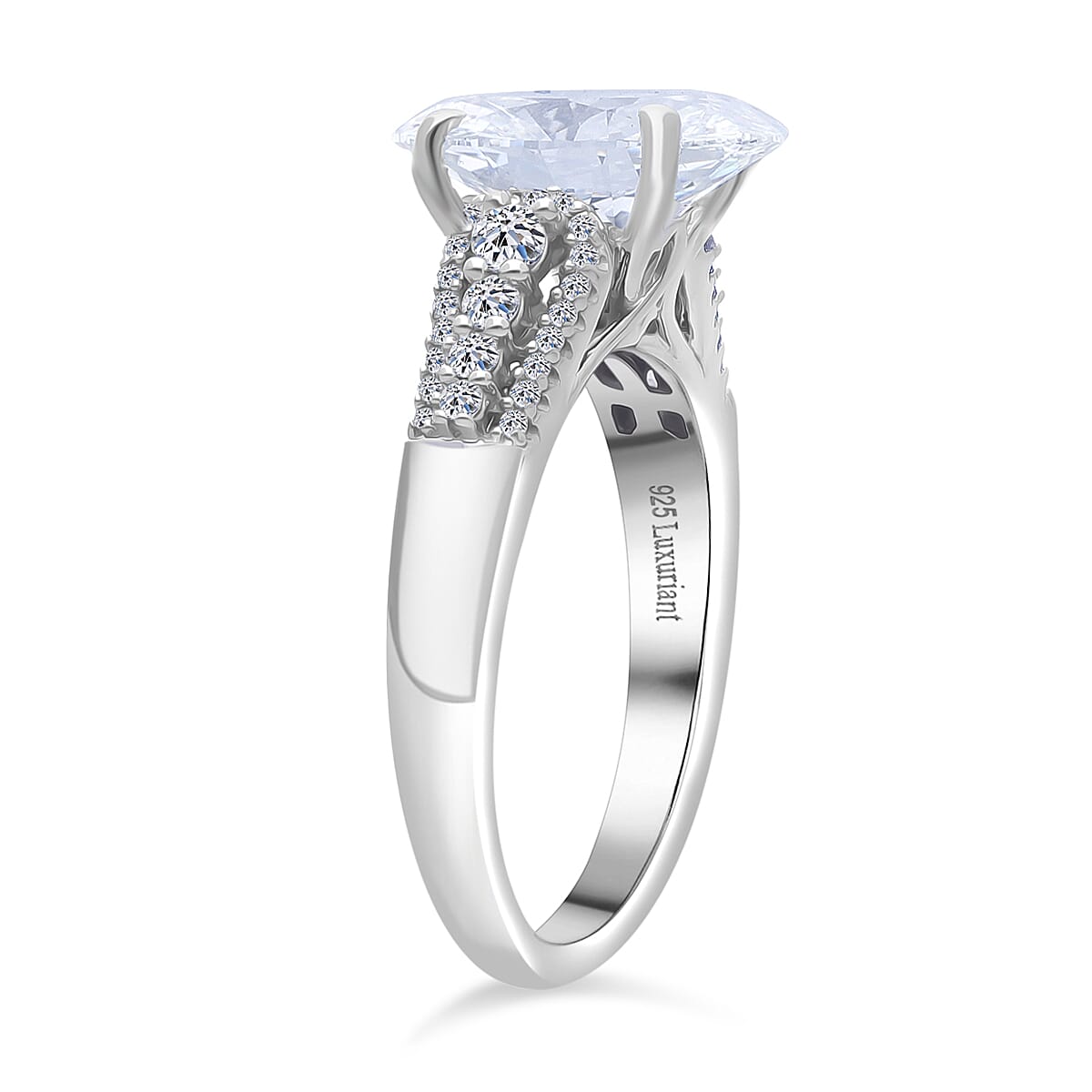 Luxuriant Lab Grown Diamond G-H SI 2.00 ctw Quiet Brilliance of Celestial Light Ring in Rhodium Over Sterling Silver (Size 7.0) image number 3