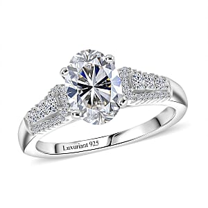 Luxuriant Lab Grown Diamond G-H SI 2.00 ctw Quiet Brilliance of Celestial Light Ring in Rhodium Over Sterling Silver (Size 8.0)