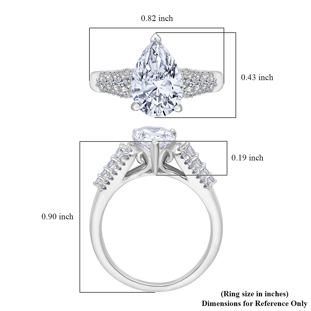 Luxuriant Lab Grown Diamond G-H SI 2.00 ctw Quiet Brilliance of Celestial Light Ring in Rhodium Over Sterling Silver (Size 8.0) image number 5