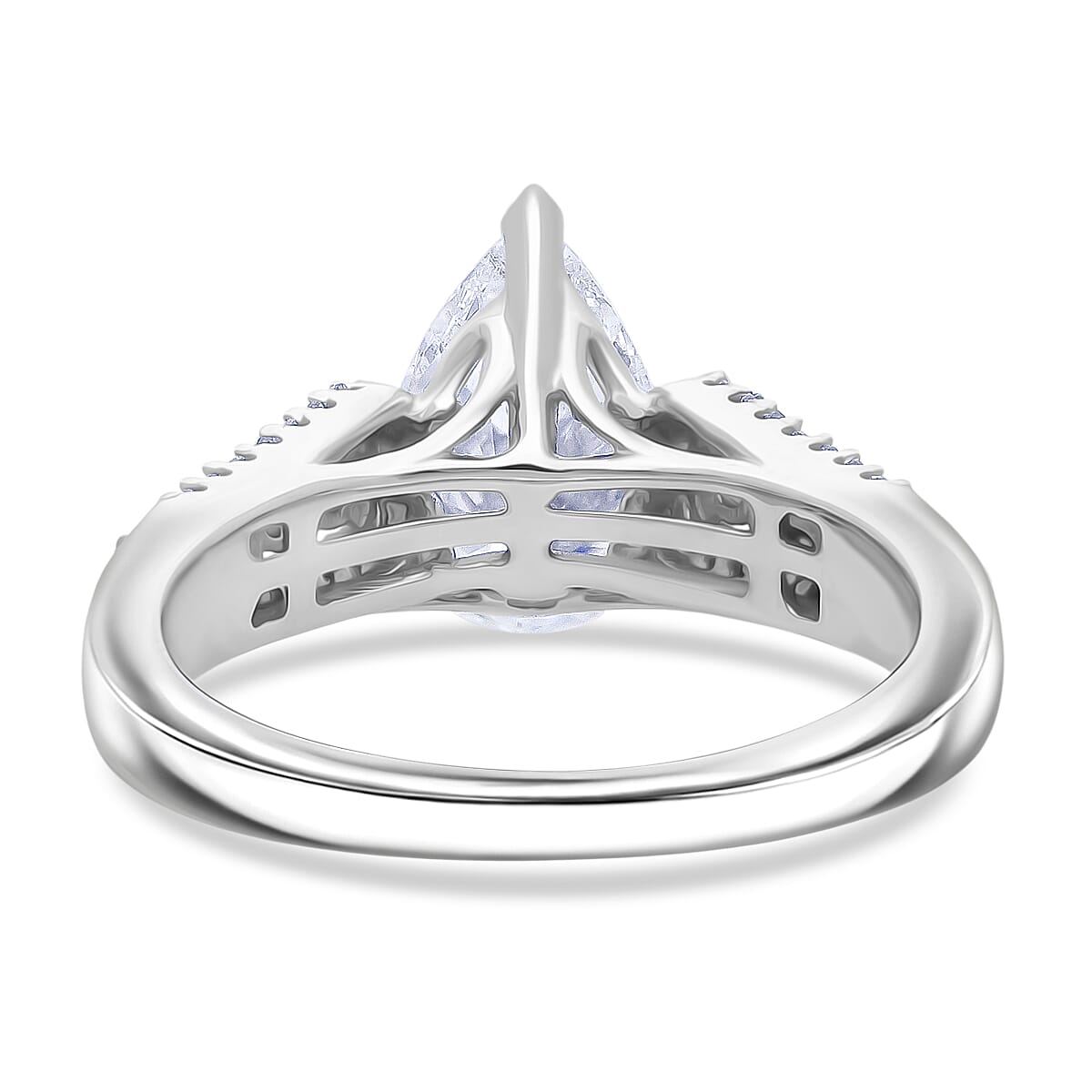 Luxuriant Lab Grown Diamond G-H SI 2.00 ctw Quiet Brilliance of Celestial Light Ring in Rhodium Over Sterling Silver (Size 9.0) image number 4