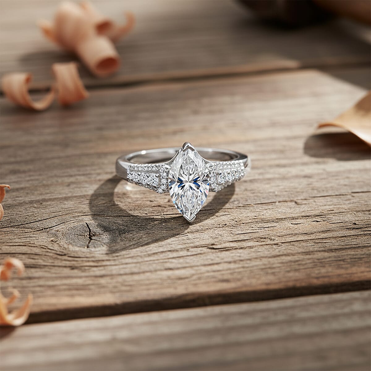 Luxuriant Lab Grown Diamond G-H SI 2.00 ctw Quiet Brilliance of Celestial Light Ring in Rhodium Over Sterling Silver (Size 6.0) image number 1