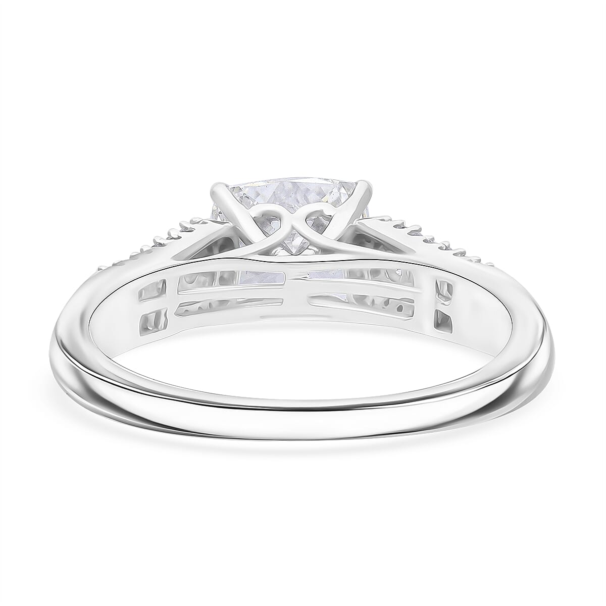 Luxuriant Lab Grown Diamond G-H SI 2.00 ctw Quiet Brilliance of Celestial Light Ring in Rhodium Over Sterling Silver (Size 8.0) image number 4