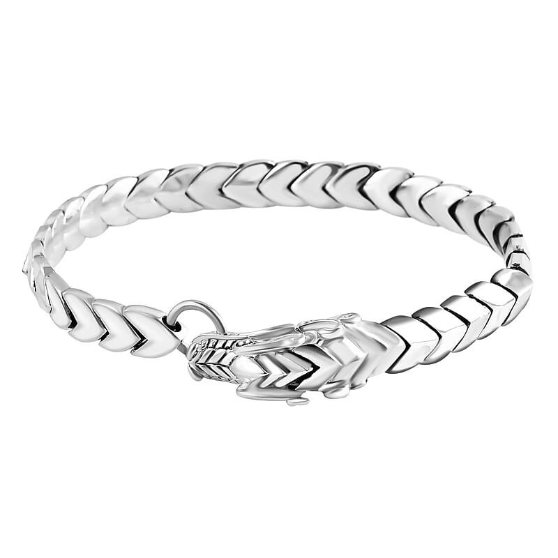 D'Joy Bali Legacy Dragon Bracelet in Sterling Silver (7.25 In) 40 Grams