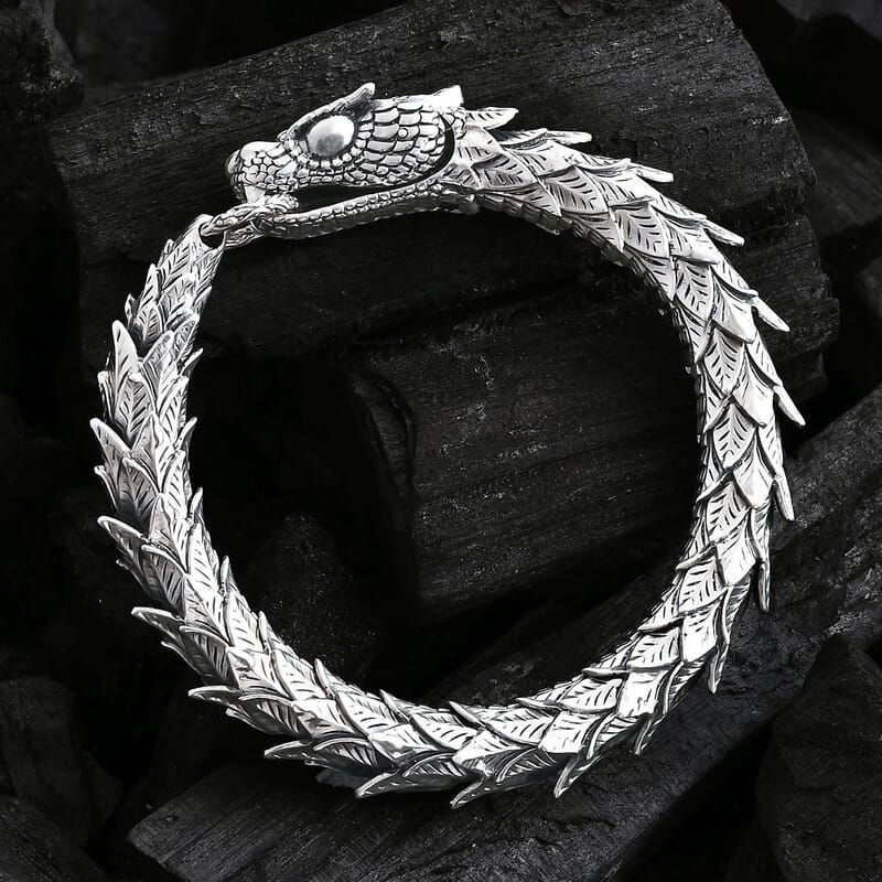 D'Joy Bali Legacy Snake Chain Bracelet in Sterling Silver (7.25 In) 45 Grams