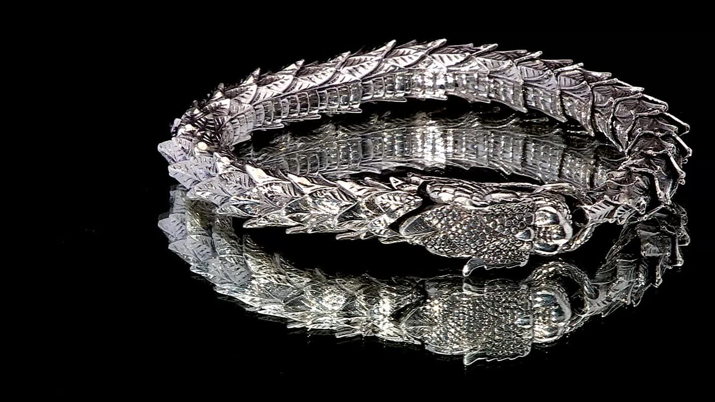 D'Joy Bali Legacy Snake Chain Bracelet in Sterling Silver (7.25 In) 45 Grams