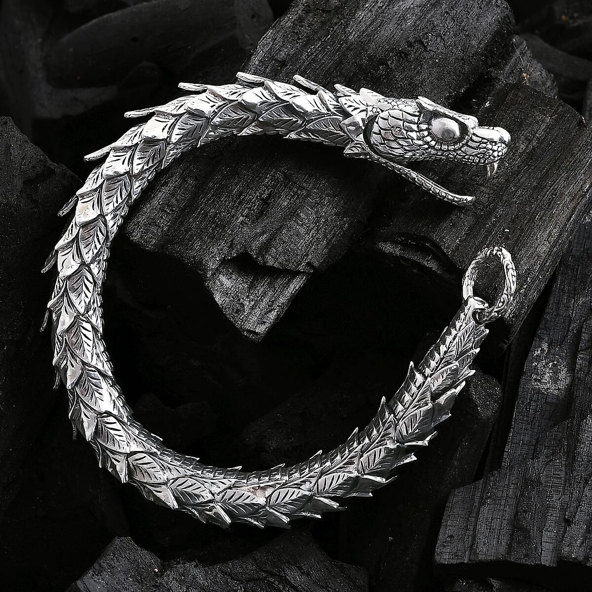 D'Joy Bali Legacy Snake Chain Bracelet in Sterling Silver (7.25 In) 45 Grams image number 2