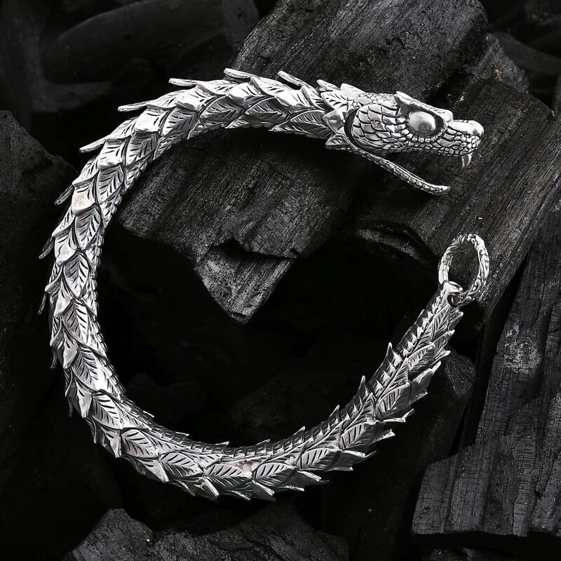 D'Joy Bali Legacy Snake Chain Bracelet in Sterling Silver (7.25 In) 45 Grams