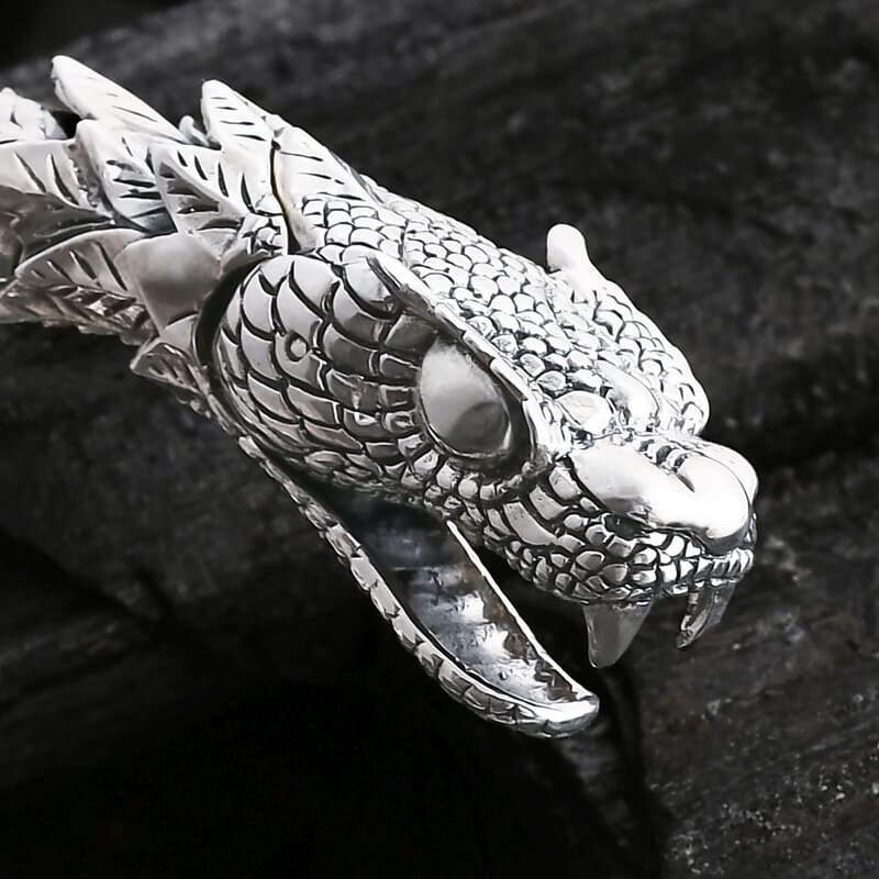 D'Joy Bali Legacy Snake Chain Bracelet in Sterling Silver (7.25 In) 45 Grams