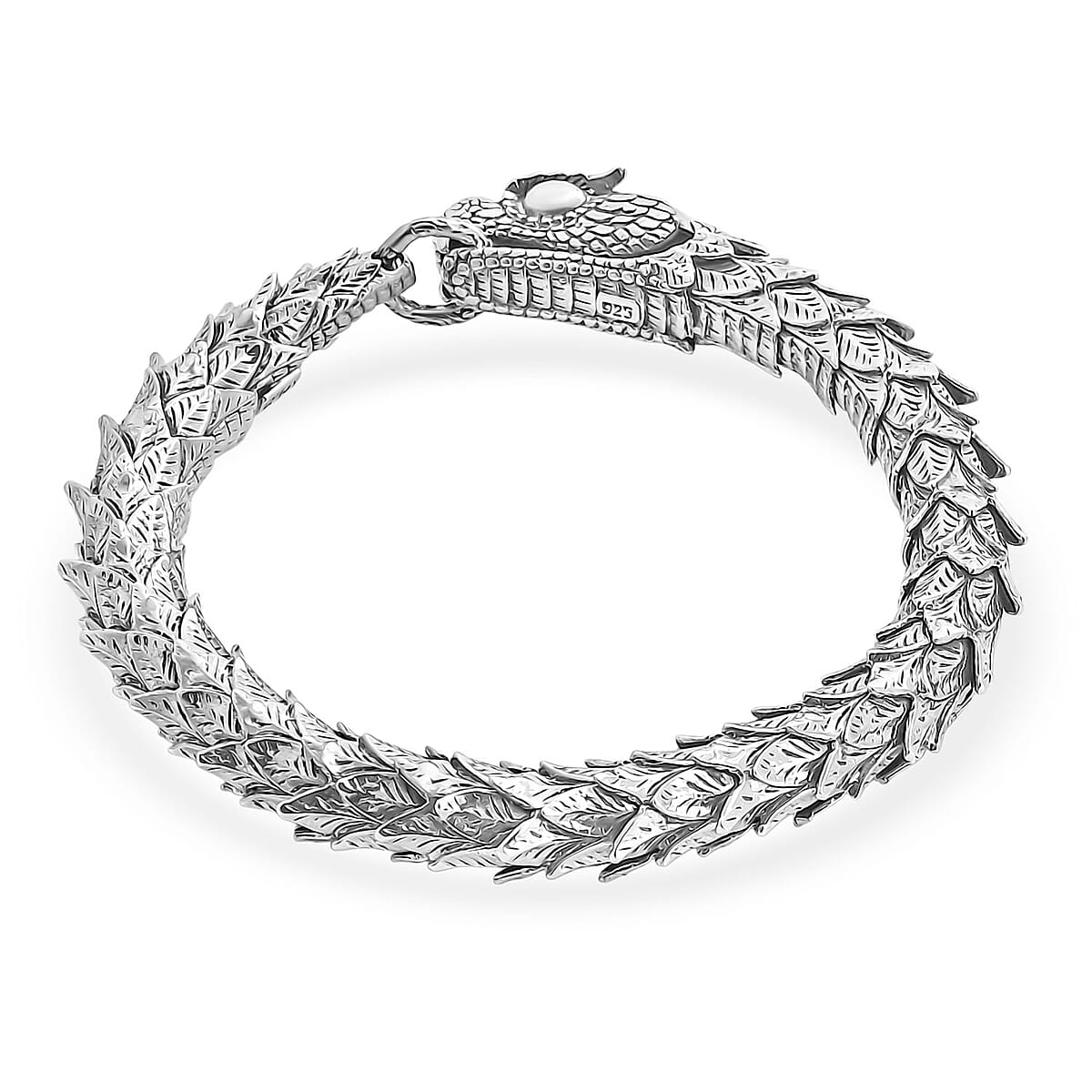 D'Joy Bali Legacy Snake Chain Bracelet in Sterling Silver (7.25 In) 45 Grams image number 5