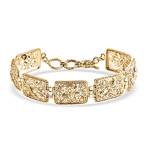 D'Joy Bali Legacy Dragonfly Bracelet in 22K Vermeil YG Over Sterling Silver (6.50-8.0In) 18.10 Grams
