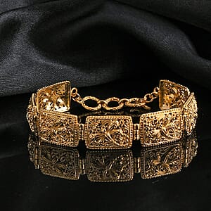D'Joy Bali Legacy Dragonfly Bracelet in 22K Vermeil YG Over Sterling Silver (6.50-8.0In) 18.10 Grams
