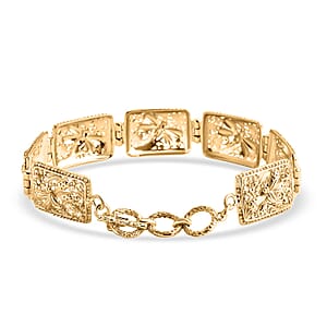 D'Joy Bali Legacy Dragonfly Bracelet in 22K Vermeil YG Over Sterling Silver (6.50-8.0In) 18.10 Grams