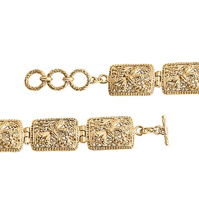 D'Joy Bali Legacy Dragonfly Bracelet in 22K Vermeil YG Over Sterling Silver (6.50-8.0In) 18.10 Grams