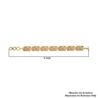 D'Joy Bali Legacy Dragonfly Bracelet in 22K Vermeil YG Over Sterling Silver (6.50-8.0In) 18.10 Grams
