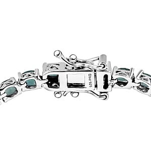 D'Joy Premium Grandidierite 6.75 ctw Tennis Bracelet in Rhodium Over Sterling Silver (6.50 In)