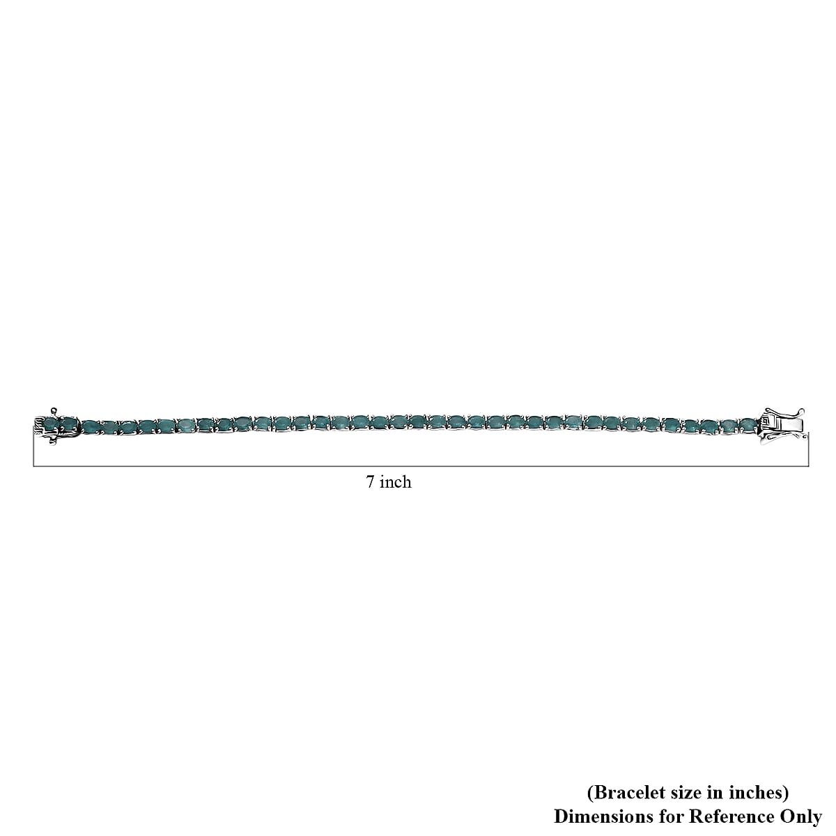 D'Joy Premium Grandidierite 6.75 ctw Tennis Bracelet in Rhodium Over Sterling Silver (6.50 In) image number 4