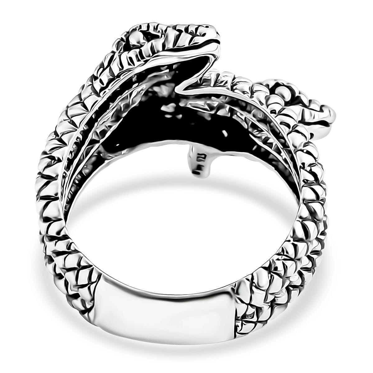 D'Joy Bali Legacy Three Head Snake Ring in Sterling Silver (Size 7.0) 9.50 Grams image number 4