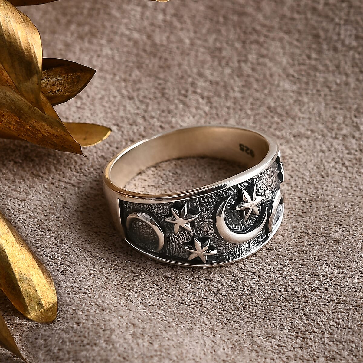 D'Joy Bali Legacy Moon Star Ring in Sterling Silver (Size 5.0) 4.90 Grams image number 1