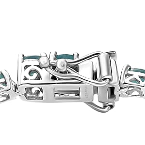 D'Joy Premium Grandidierite 7.70 ctw Tennis Bracelet in Rhodium Over Sterling Silver (7.25 In)