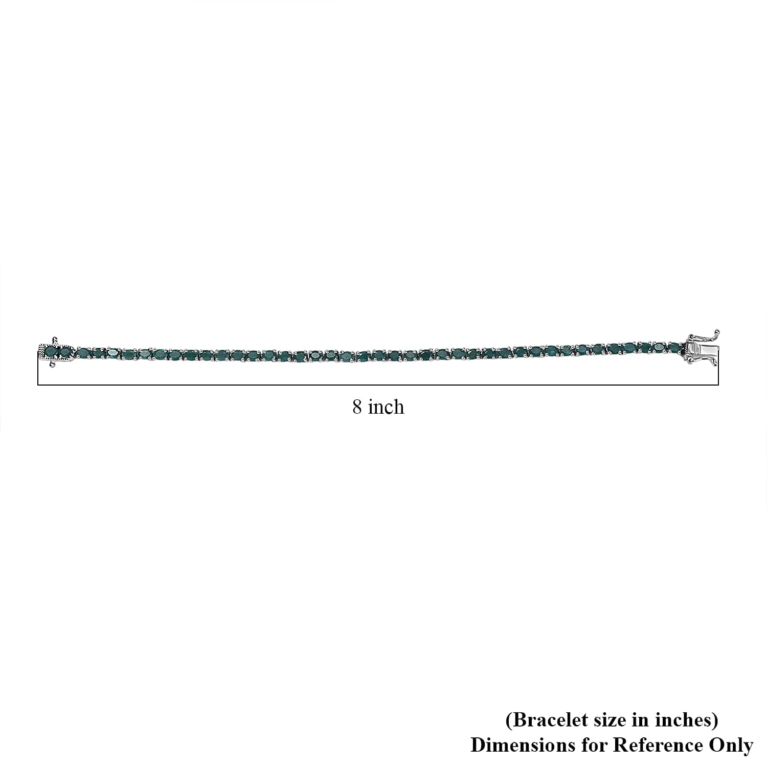 D'Joy Premium Grandidierite 7.70 ctw Tennis Bracelet in Rhodium Over Sterling Silver (7.25 In)