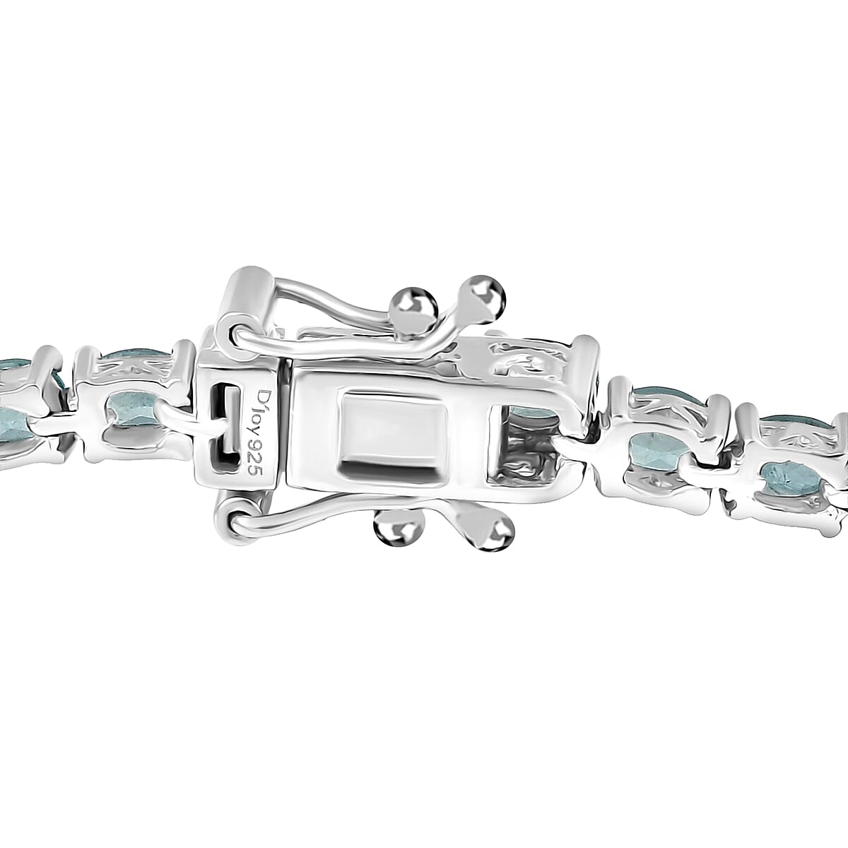 D'Joy Premium Grandidierite 8.25 ctw Tennis Bracelet in Rhodium Over Sterling Silver (8.00 In) image number 3