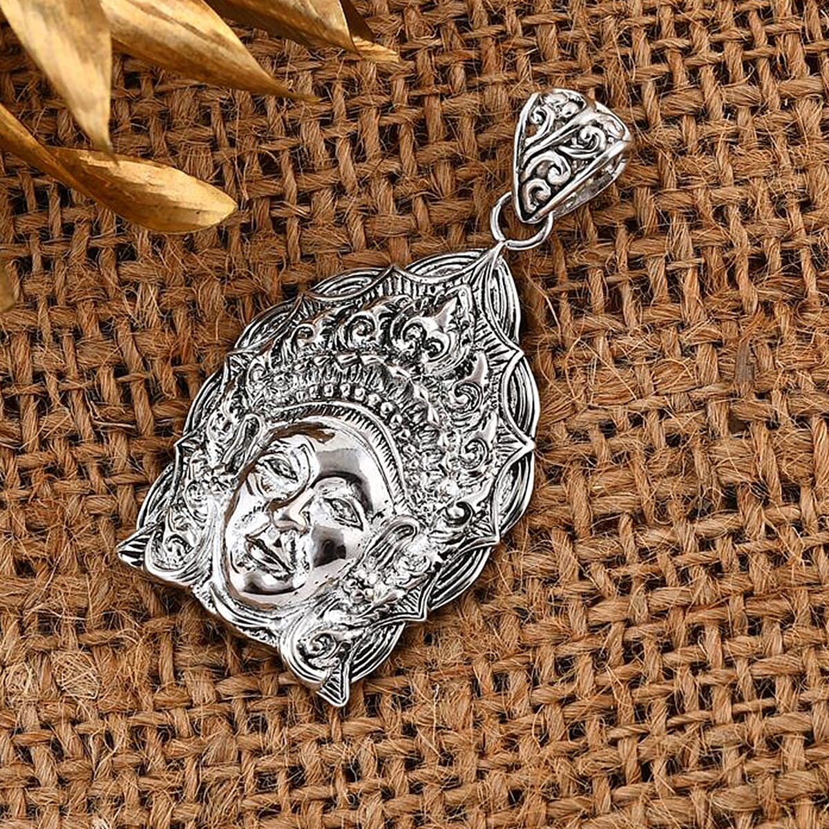 D'Joy Bali Goddess Sterling Silver Princess Pendant without Chain 9.90 Grams image number 1