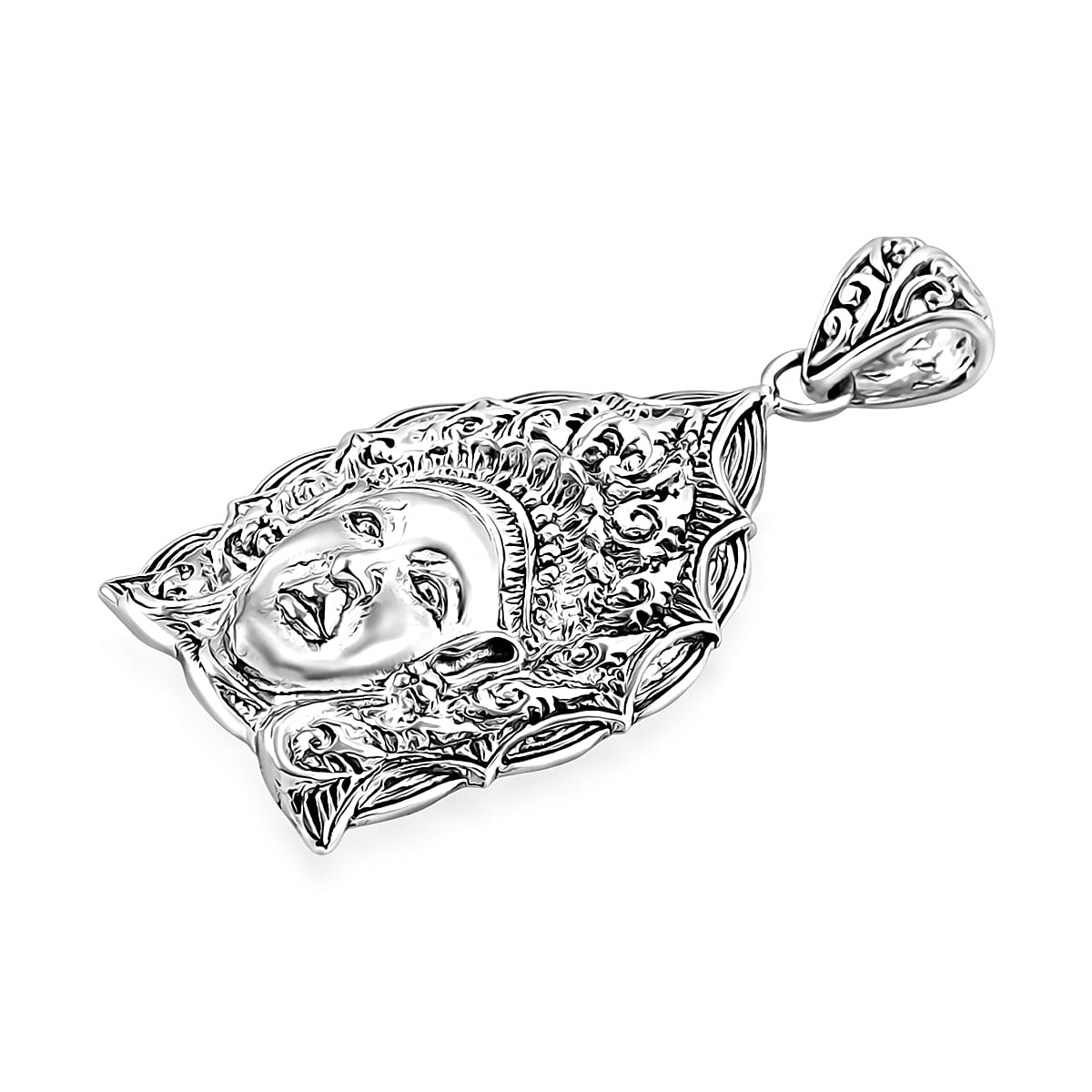 D'Joy Bali Goddess Sterling Silver Princess Pendant without Chain 9.90 Grams image number 3