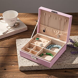 Livmore Pink Faux Leather Single Layer Jewelry Box