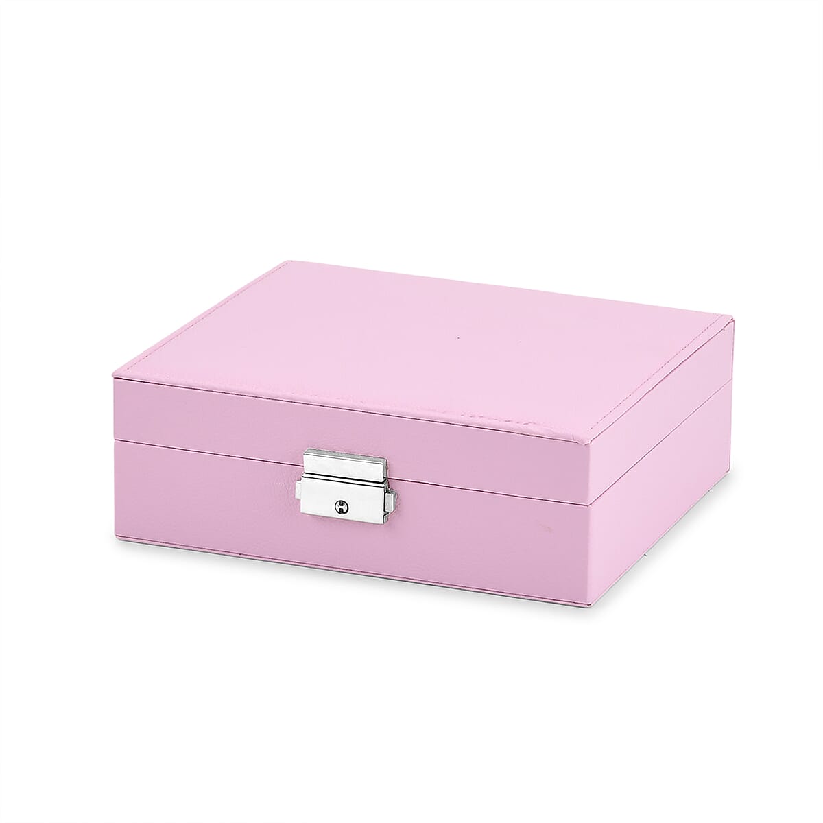 Livmore Pink Faux Leather Single Layer Jewelry Box image number 2