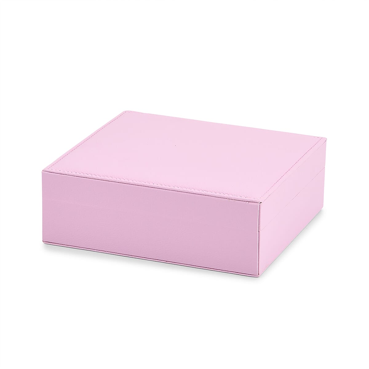 Livmore Pink Faux Leather Single Layer Jewelry Box image number 3