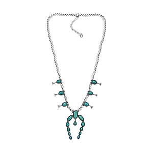D'Joy Artisan Crafted Tahoe Nevada Turquoise 15.70 ctw Necklace in Sterling Silver 18 Inches