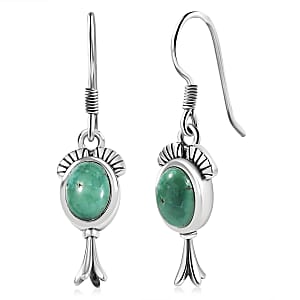 D'Joy Artisan Crafted Tahoe Naveda Turquoise 2.70 ctw Earrings in Sterling Silver 
