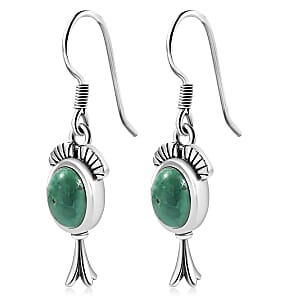 D'Joy Artisan Crafted Tahoe Nevada Turquoise 2.70 ctw Earrings in Sterling Silver 