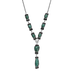 D'Joy Artisan Crafted Tahoe Naveda Turquoise 27.50 ctw Necklace 18 Inches in Sterling Silver 