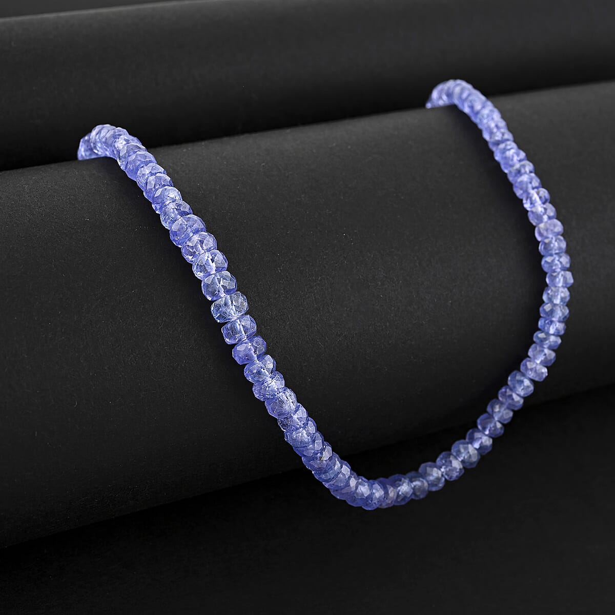 D'Joy Tanzanite 80.00 ctw Beaded Necklace in Rhodium Over Sterling Silver 18 Inches image number 1