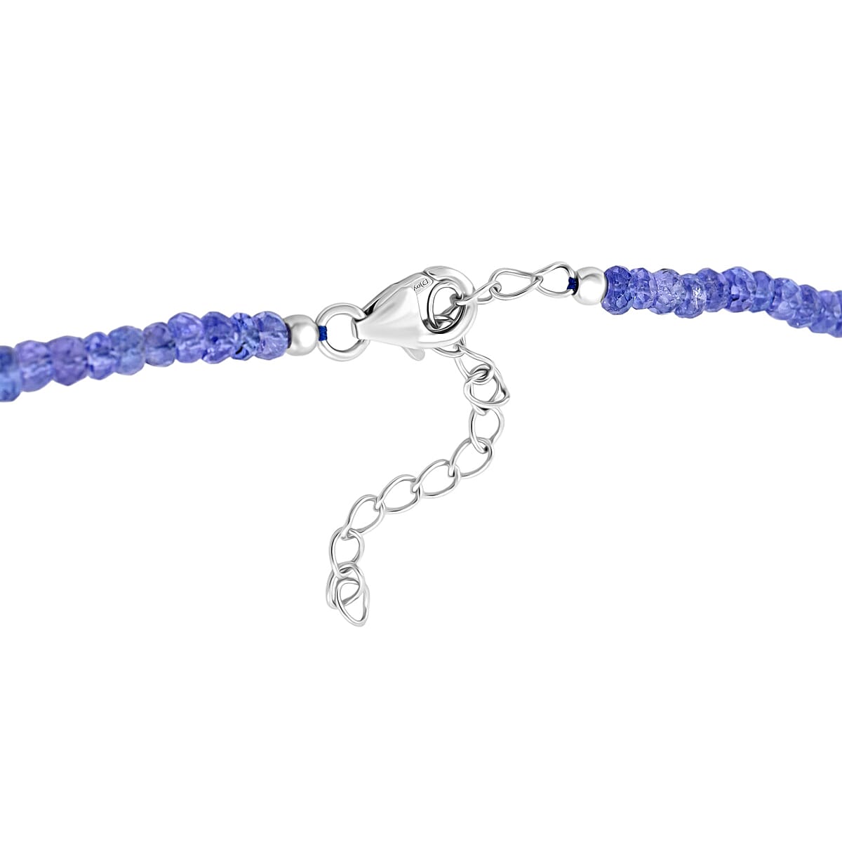 D'Joy Tanzanite 80.00 ctw Beaded Necklace in Rhodium Over Sterling Silver 18 Inches image number 4