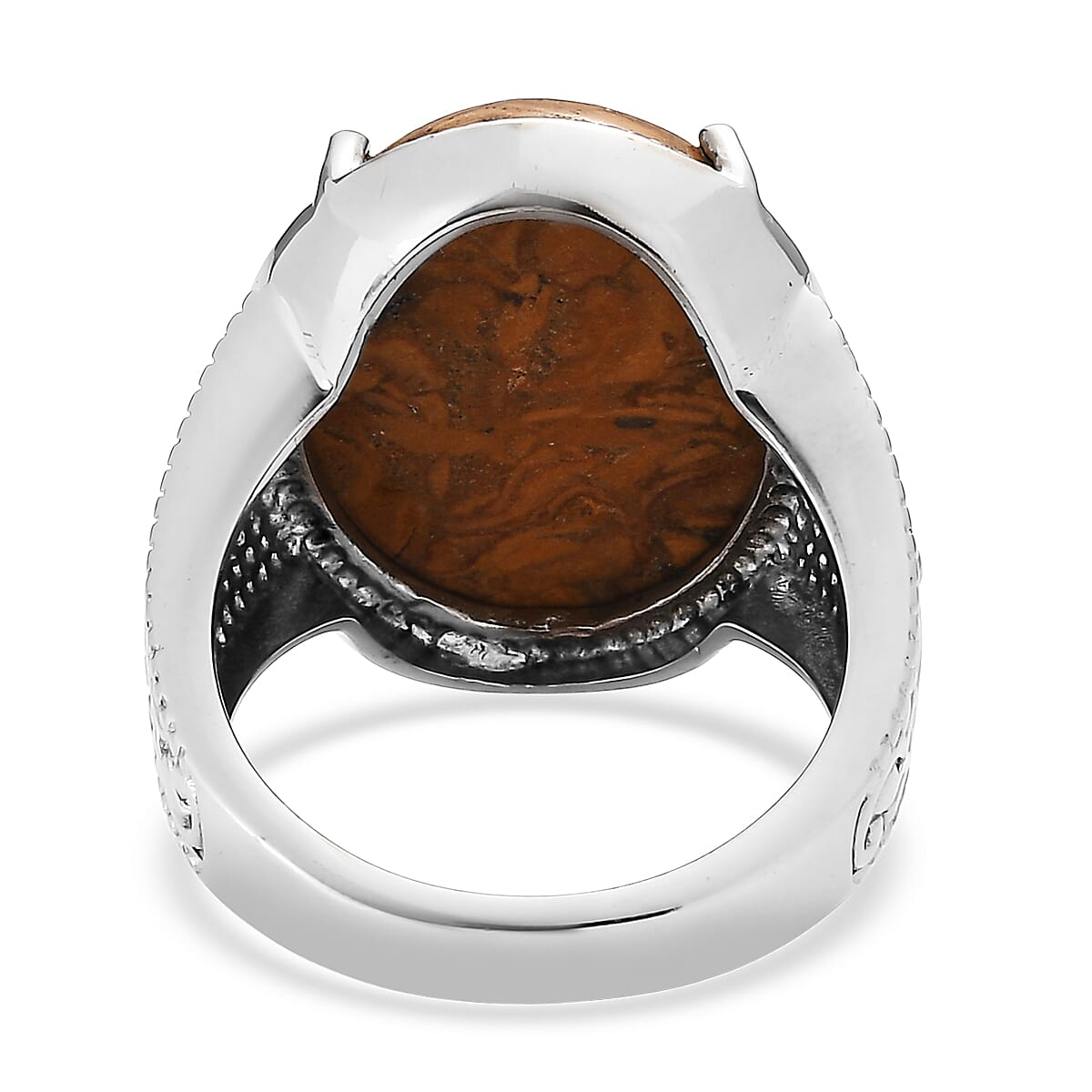 EverTrue Script Stone 18.50 ctw Solitaire Ring in Stainless Steel (Size 6.0)  image number 4