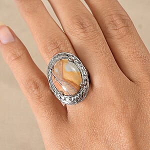 EverTrue Cherry Creek Solitaire Ring in Stainless Steel 16.10 ctw (Size 10.0)