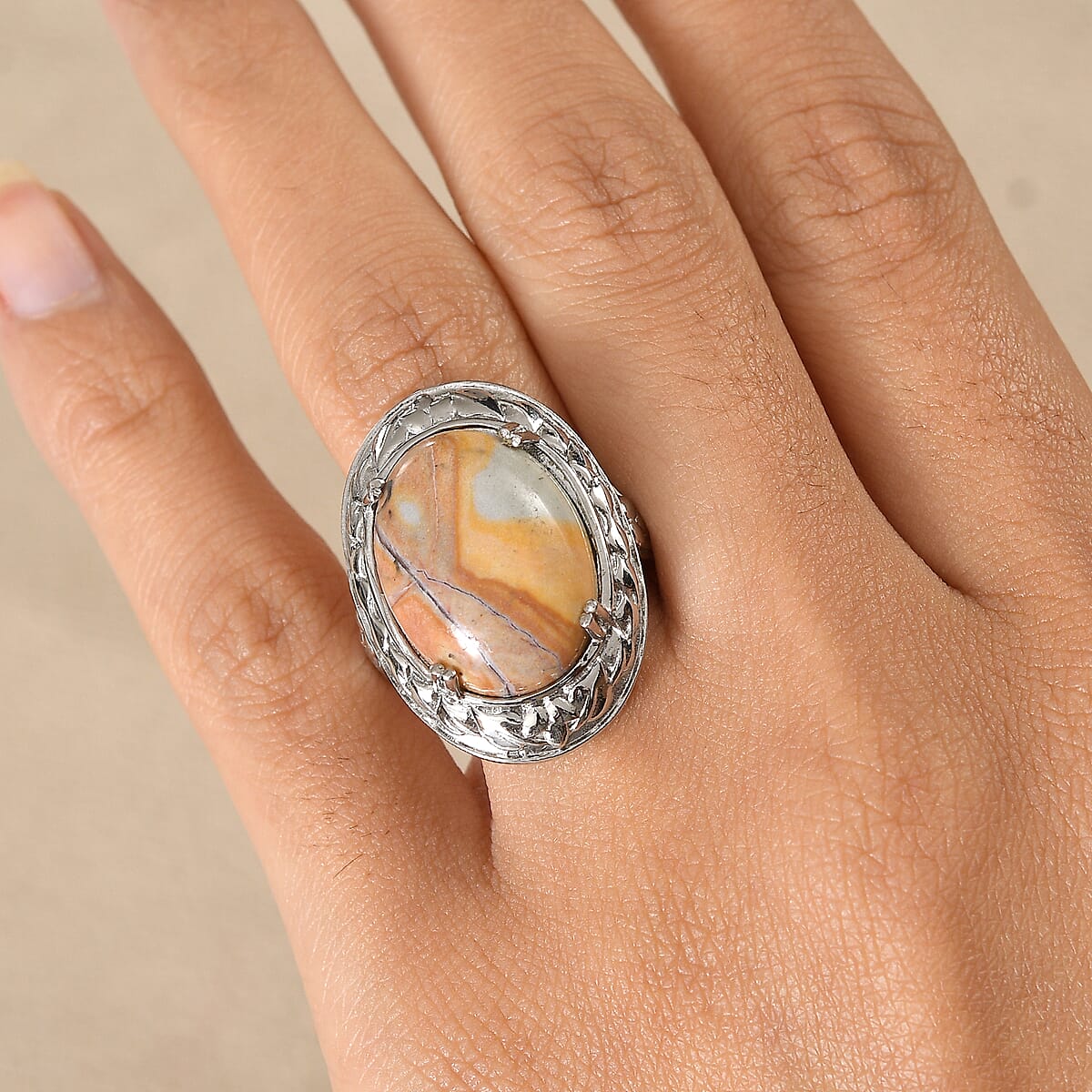 EverTrue Cherry Creek 16.10 ctw Solitaire Ring in Stainless Steel (Size 8.0) image number 2