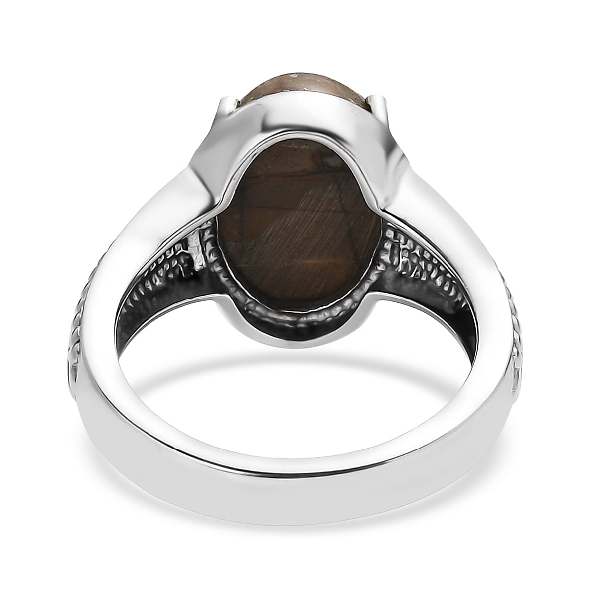 EverTrue Venus Jasper Solitaire Ring in Stainless Steel 5.80 ctw (Size 8.0) image number 4