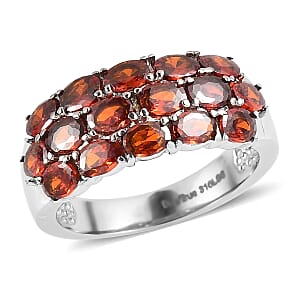 EverTrue Simulated Red Diamond Ring in Stainless Steel 3.50 ctw (Size 5.0)