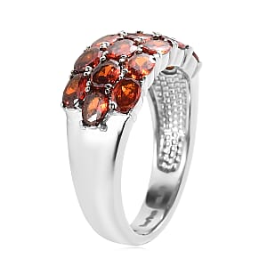 EverTrue Simulated Red Diamond Ring in Stainless Steel 3.50 ctw (Size 5.0)