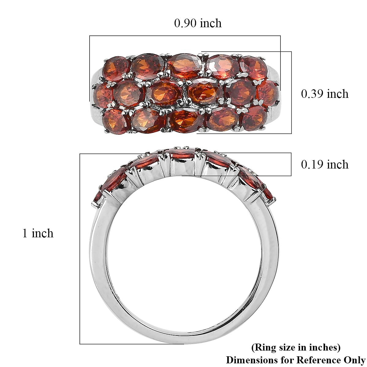 EverTrue Simulated Red Diamond Ring in Stainless Steel 3.50 ctw (Size 5.0) image number 5