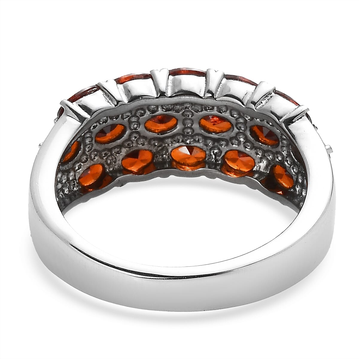 EverTrue Simulated Red Diamond Ring in Stainless Steel 3.50 ctw (Size 8.0) image number 4