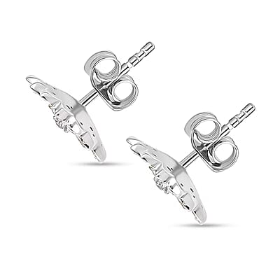 Luxuriant Lab Grown Diamond and Lab Grown Yellow Diamond (IR) (SI) 0.50 ctw Sunflower Radiance Earrings in Rhodium Over Sterling Silver
