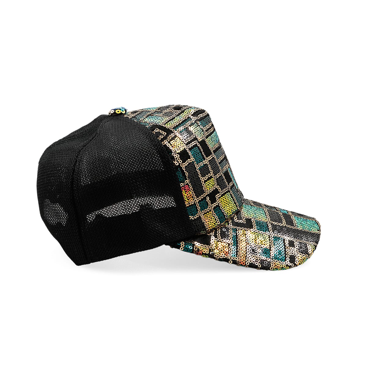 Tamsy Black with Multi 2pcs Set Sequin Cap (22.83 In) image number 5