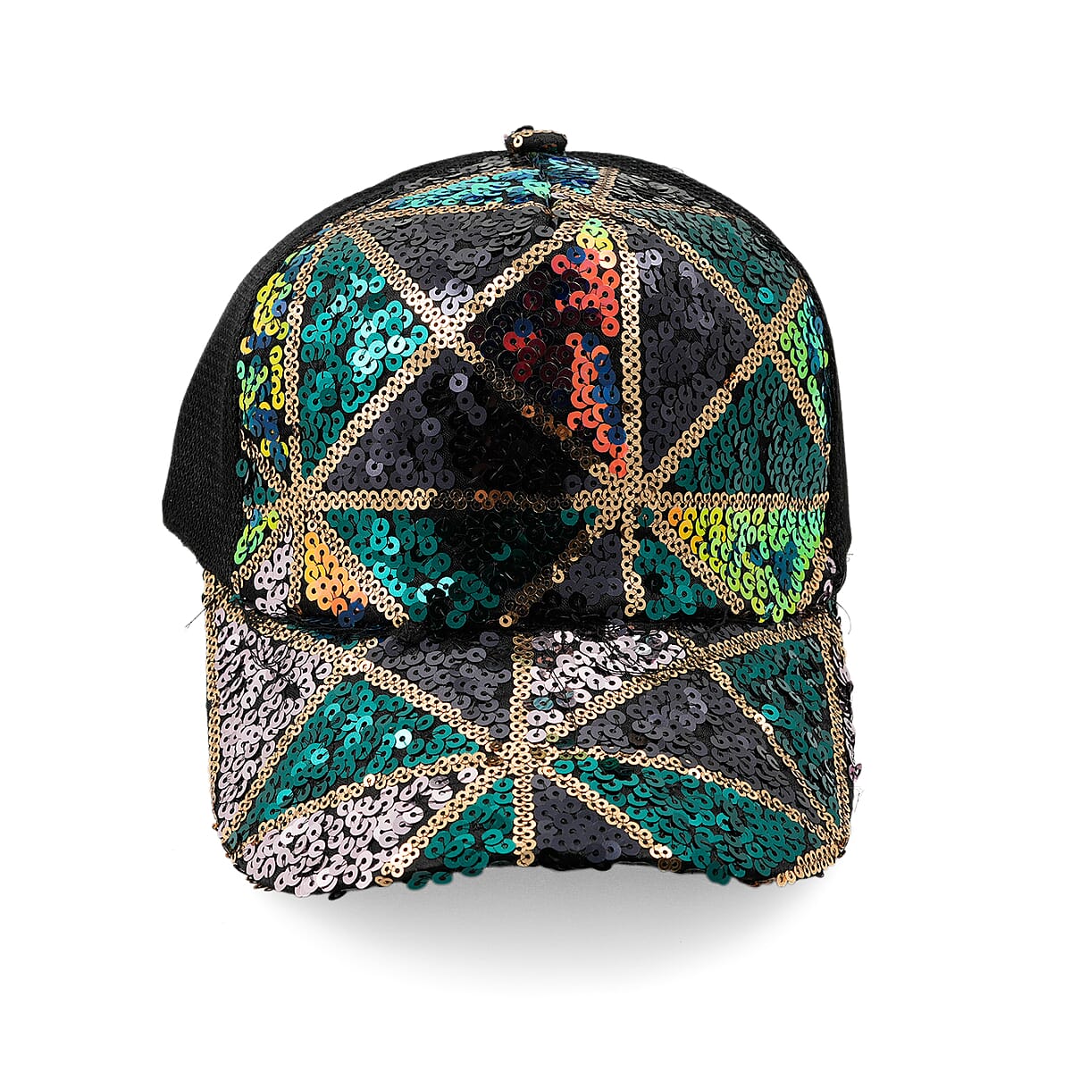 Tamsy Black with Multi 2pcs Set Sequin Cap (22.83 In) image number 6