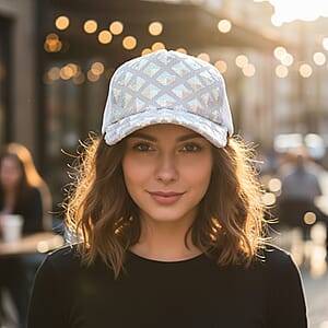 Tamsy White 2pcs Set Sequin Cap (22.83 In)