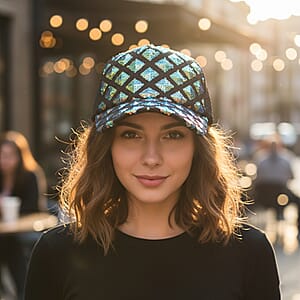 Tamsy Black 2pcs Set Sequin Cap (22.83 In)