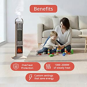 Livmore Heater with Voice Control Remote (1000W to 2000W)